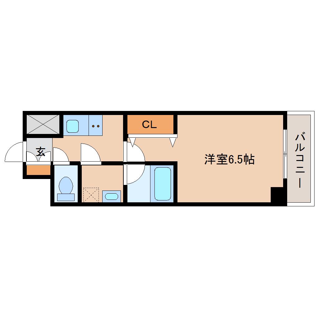 ブランTAT尼崎七松町1(1K/2階)の間取り写真