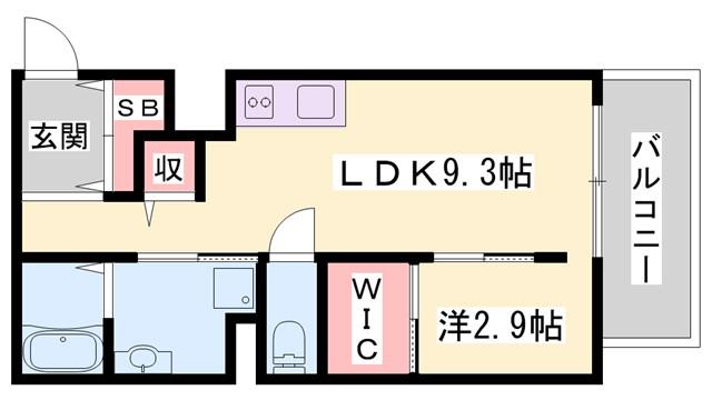 フラット久保弐番館(1LDK/6階)の間取り写真