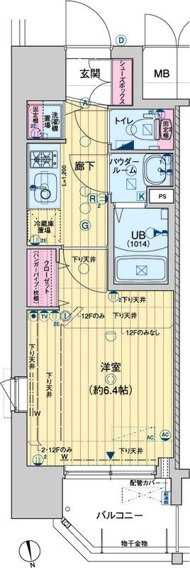 レオンコンフォート京橋(1K/11階)の間取り写真