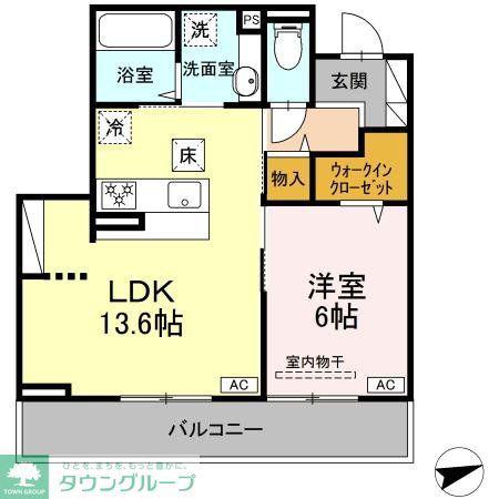 GREEN LINKS(1LDK/3階)の間取り写真