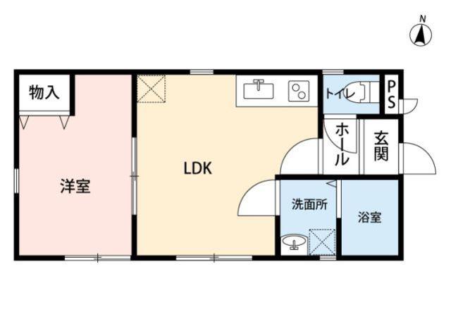 アイリハイツ(1LDK/1階)の間取り写真