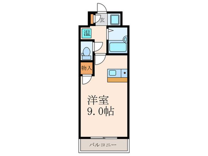 グローリー北方II(ワンルーム/6階)の間取り写真