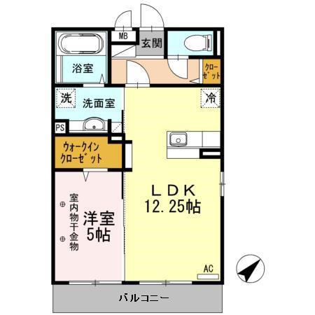 佐久アリーナ(1LDK/2階)の間取り写真