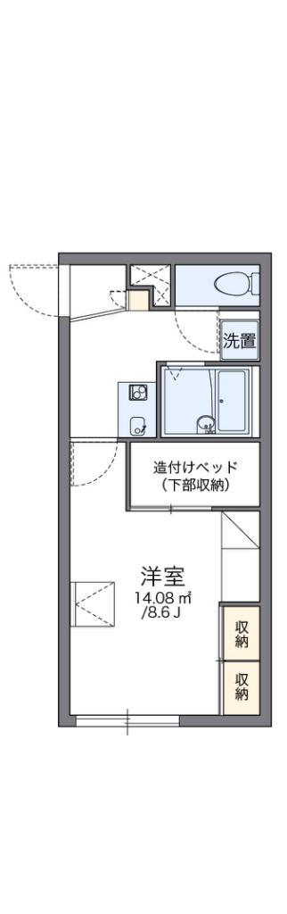 レオパレス雪月花(1K/2階)の間取り写真