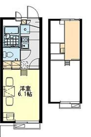 レオパレスリベルテ 15692(1K/1階)の間取り写真