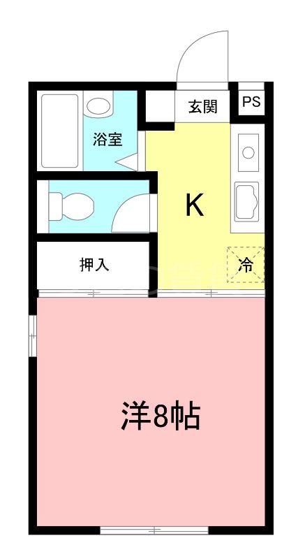 ニューハイツシバ(1K/1階)の間取り写真