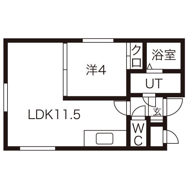 クリスタルパレス(1LDK/3階)の間取り写真