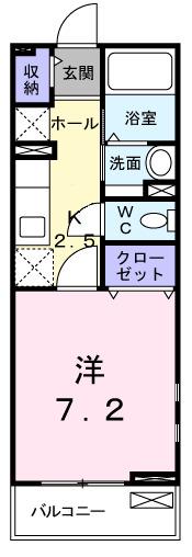 サンパティオ(1K/2階)の間取り写真