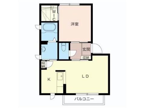 シャーメゾンリンド(1LDK/1階)の間取り写真