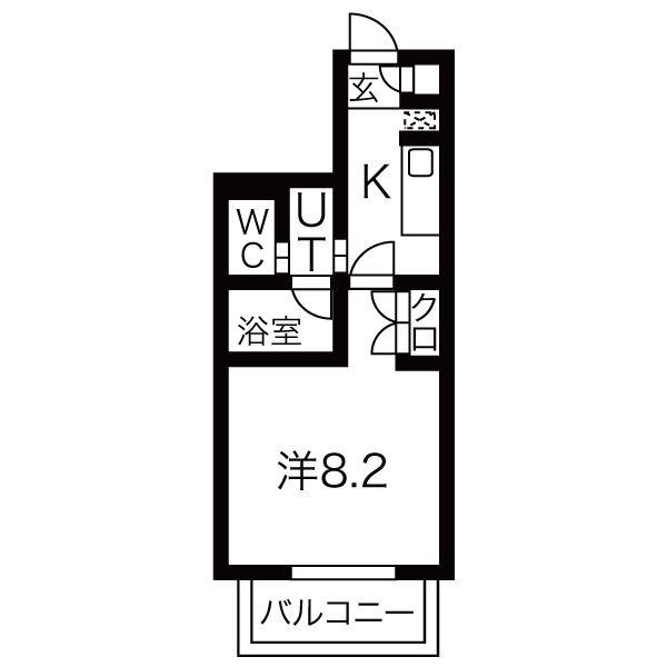 シティライフ今池(1K/3階)の間取り写真