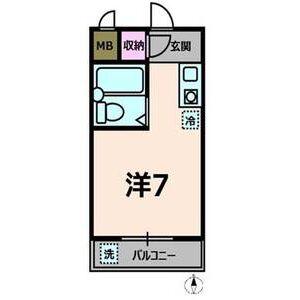 リッチライフ伊川谷I(ワンルーム/3階)の間取り写真