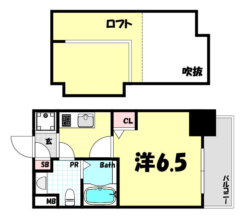 ESTEMCOURT神戸県庁前IVグランディオ(1K/4階)の間取り写真