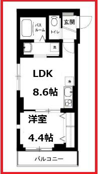 コトブキ・ワン(1LDK/1階)の間取り写真