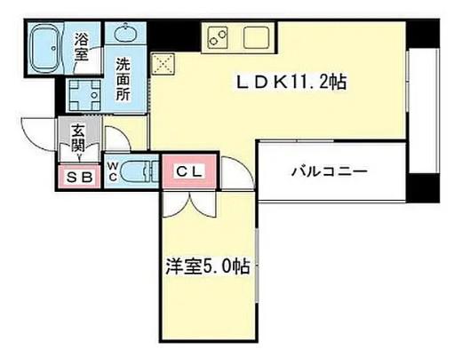 カンファタブル柳橋(1LDK/2階)の間取り写真