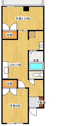 スターパレス薬円台(2DK/2階)の間取り写真