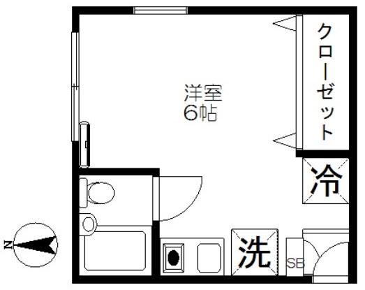 K-ハウス(ワンルーム/3階)の間取り写真