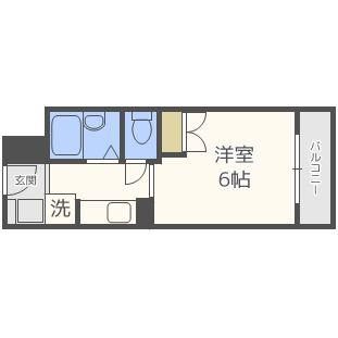 スチューデントパレス茨木(1K/3階)の間取り写真
