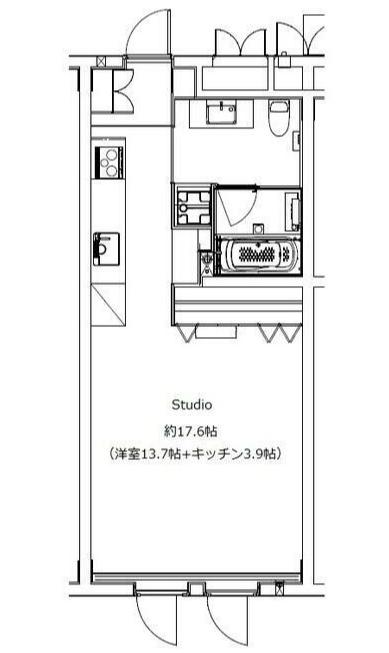 ゼルコヴァ(ワンルーム/5階)の間取り写真