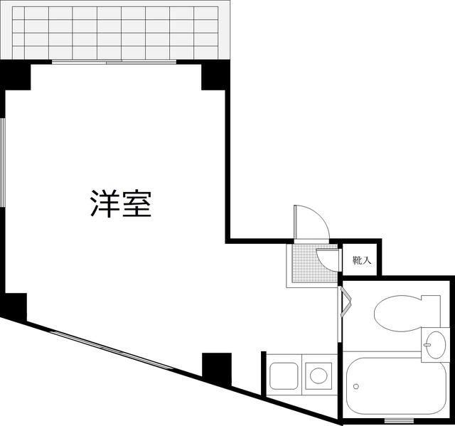 中井ビル(ワンルーム/3階)の間取り写真