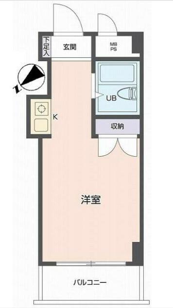 トップ向陽町(ワンルーム/3階)の間取り写真
