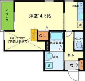 FORESTA末広(ワンルーム/2階)の間取り写真
