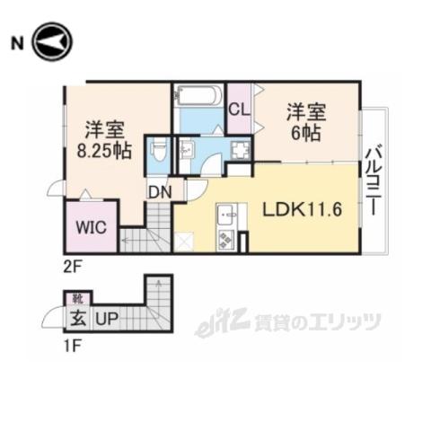 サニーコート(2LDK/2階)の間取り写真