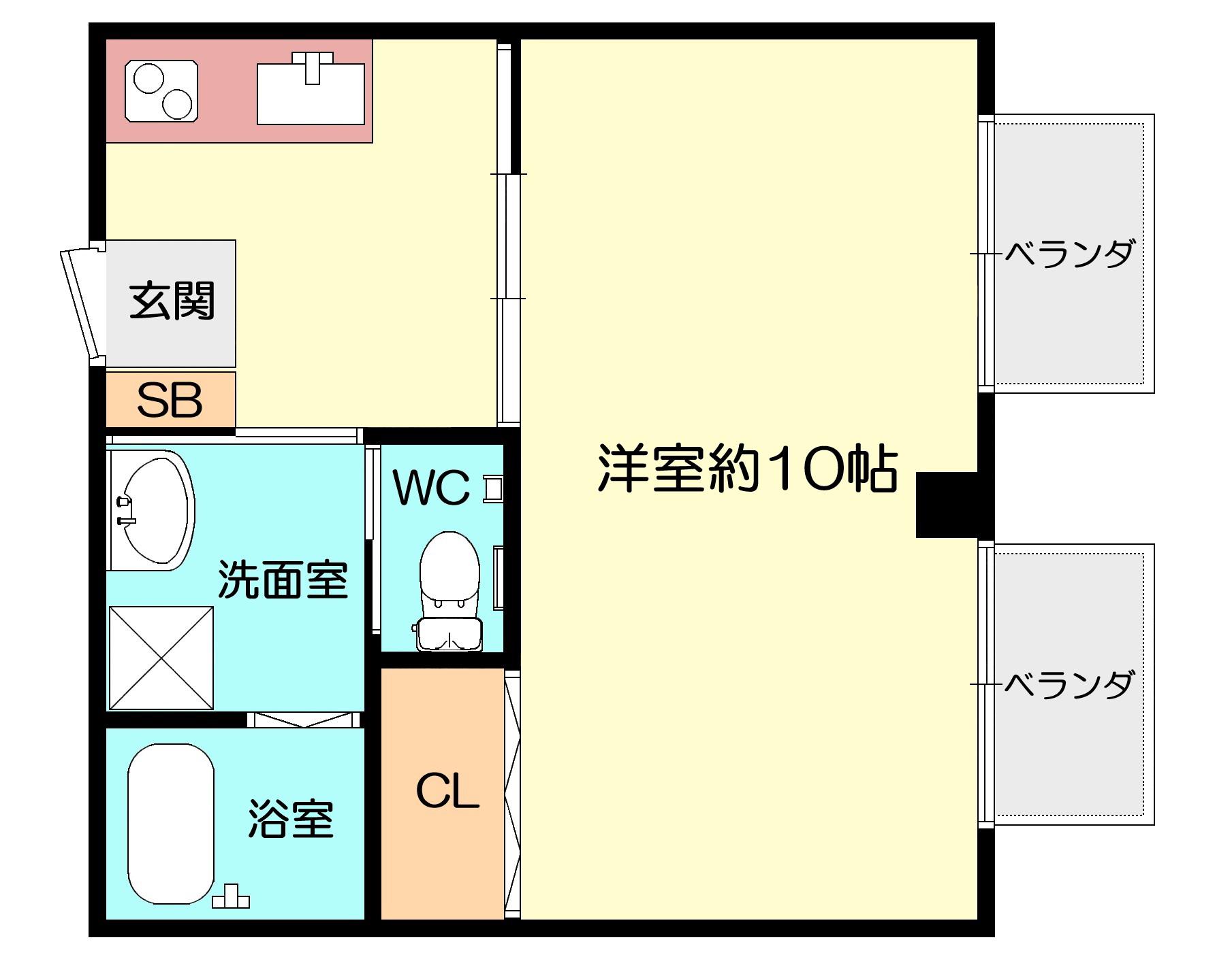 アグライア有馬(1K/1階)の間取り写真