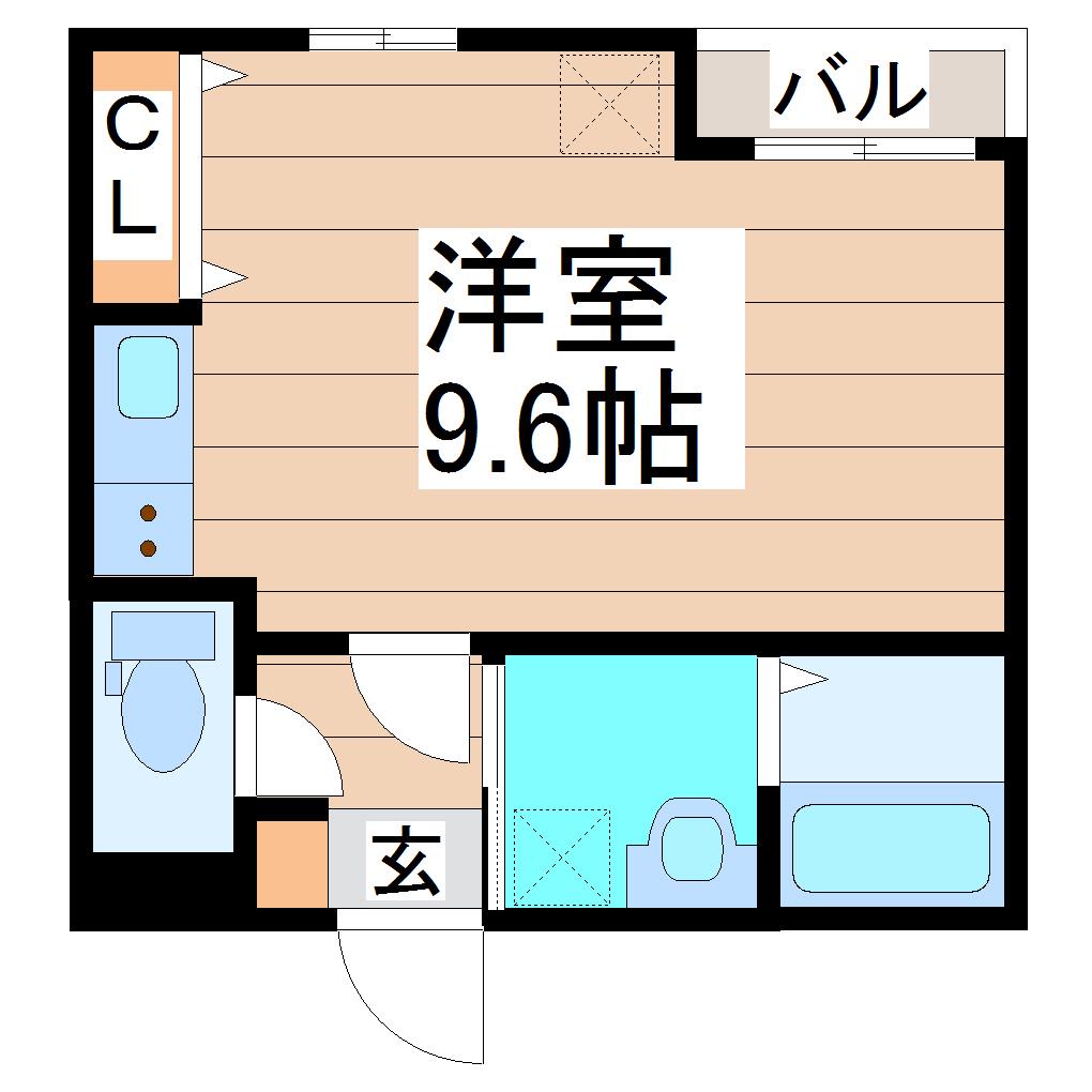 フォルト堤(ワンルーム/4階)の間取り写真