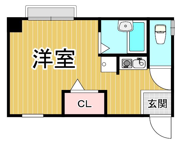 グレース(ワンルーム/1階)の間取り写真