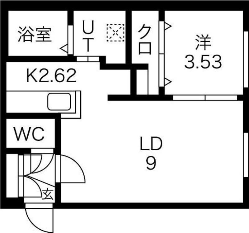 MOA南平岸(1LDK/3階)の間取り写真