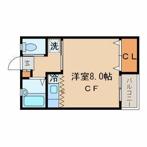 イーストヤマカ(ワンルーム/2階)の間取り写真