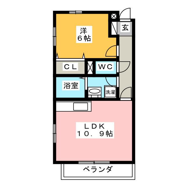 フィールドコートミルト(1LDK/4階)の間取り写真
