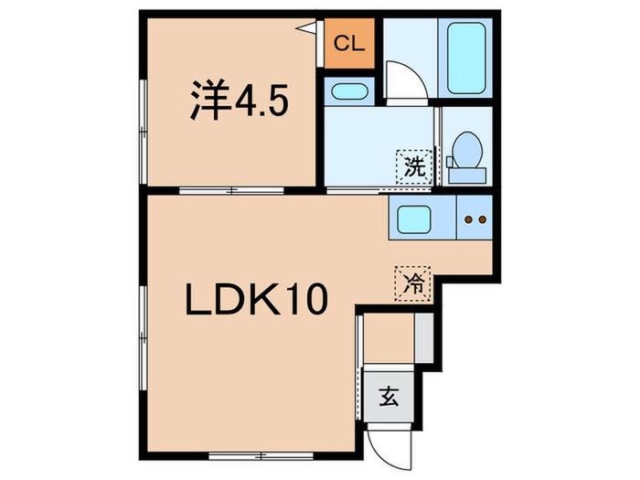 フルールハイム播磨町(1LDK/1階)の間取り写真