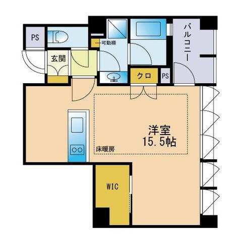 THE APARTMENT HAKATA(ワンルーム/6階)の間取り写真