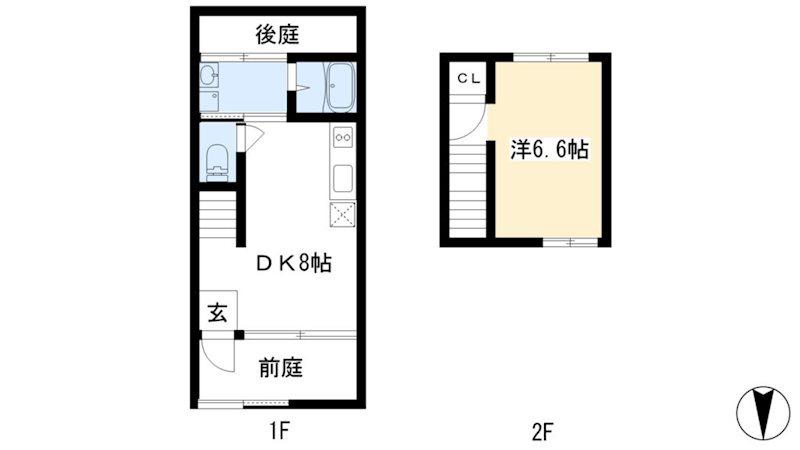 薬師テラス(1DK/1階)の間取り写真