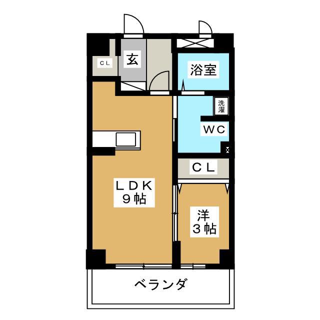 スプランドゥール(1LDK/2階)の間取り写真