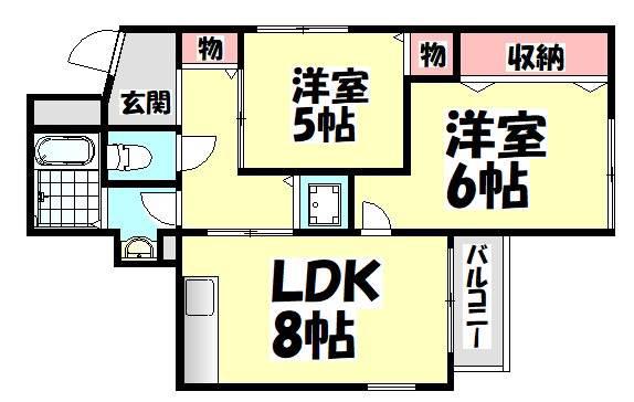 アビテ羽衣(1LDK/3階)の間取り写真