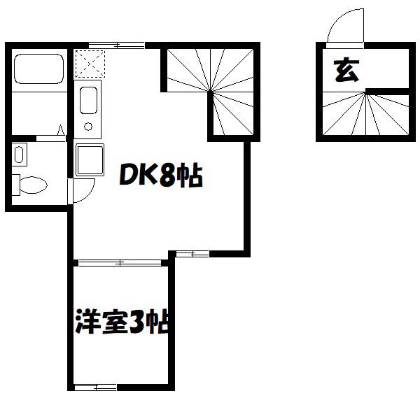 アレイハウス(1LDK/3階)の間取り写真