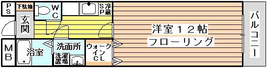 アールメゾン淡路(1K/3階)の間取り写真