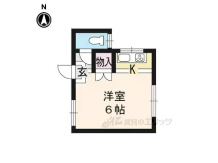 今出川マンション(ワンルーム/3階)の間取り写真