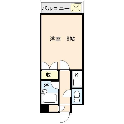 キャンパスシティ箱崎(1K/6階)の間取り写真