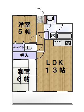 ファミール21(2LDK/2階)の間取り写真