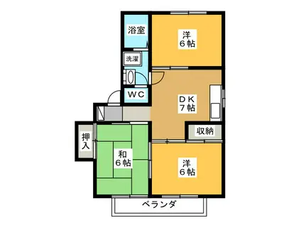 サントピア新栄(3DK/1階)の間取り写真