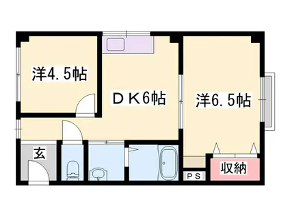 エビスマンション(2DK/2階)の間取り写真