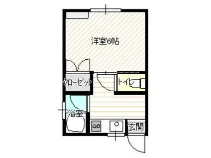 コーポ泉(1K/1階)の間取り写真