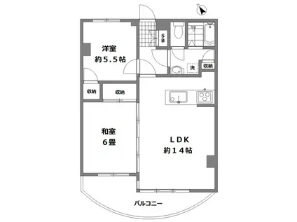 和泉ファミリオG(2LDK/2階)の間取り写真