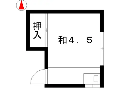 玉川プロンシュ(ワンルーム/2階)の間取り写真