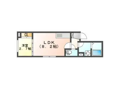 レフィシア太閤通REFISIA太閤通(1LDK/1階)の間取り写真