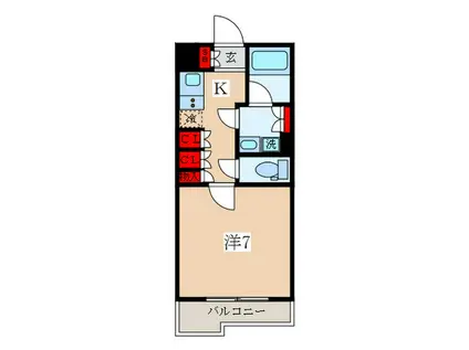 ルーブル板橋泉町弐番館(1K/2階)の間取り写真