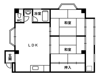 ハイツ泉ヶ丘(2LDK/2階)の間取り写真
